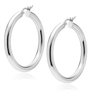Cercei rotunzi argint Ø40 mm x 4 mm Creole DiAmanti KHR440R-DIA (Argint 925‰ 7,8 g.) Cercei rotunzi argint Ø40 mm x 4 mm Creole DiAmanti KHR440R-DIA (Argint 925‰ 7,8 g.)
